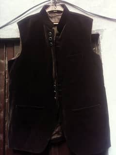 waistcoat velvet brown colour 0