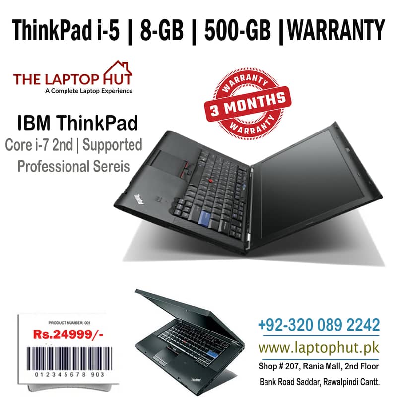 IBM ThinkPad | Core i7 4th Generaiton | 16-GB | 1TB | Warranty LAPTOP 17