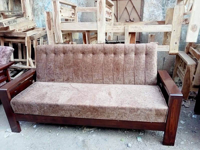 Sheesham wood sofa set 1