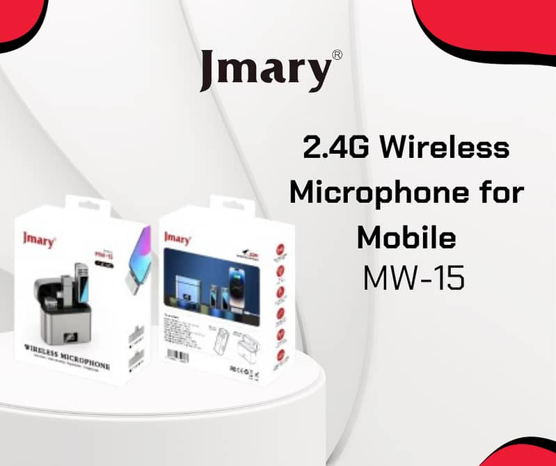 Jmary MW-15 2.4G wireless Microphone for Mobile (Iphone/ Type-C) 1