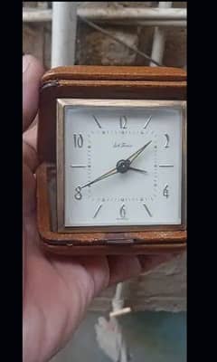 Antique Seth Thomas Pocket watch travel Clock Vintage Germany brass