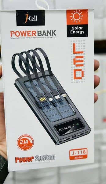 J-118 Solar Energy Power Bank - 10000 MAH 0