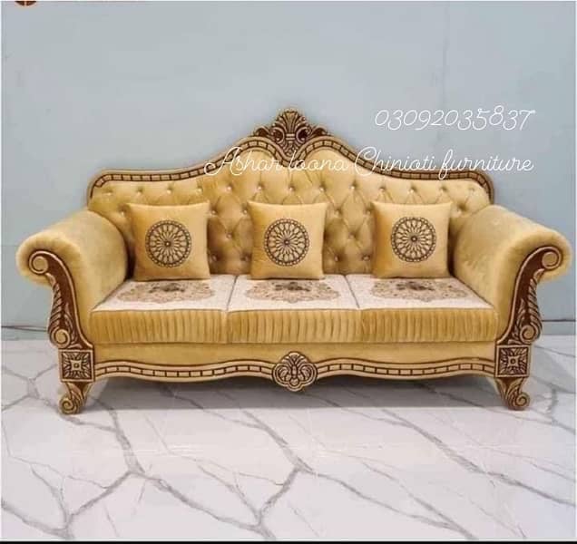 7 seater chinioti sofa set 5 seater furniture dewan wooden sofa 15