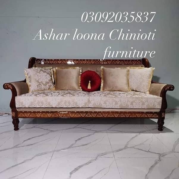 7 seater chinioti sofa set 5 seater furniture dewan wooden sofa 18