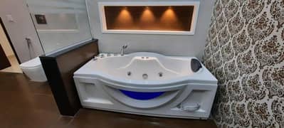 Acrylic jacuuzi bathtubs shower trays and PVC vanities for sale