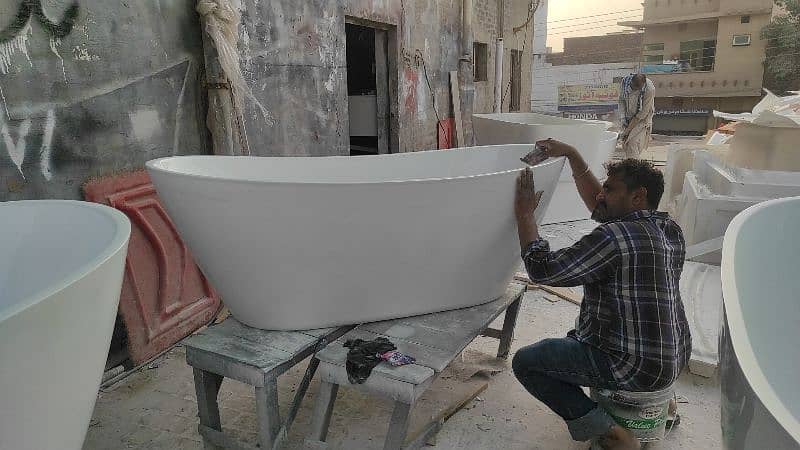 freestanding bathtubs/jacuuzzi / Corian and PVC vanities LED mirrorSSs 9