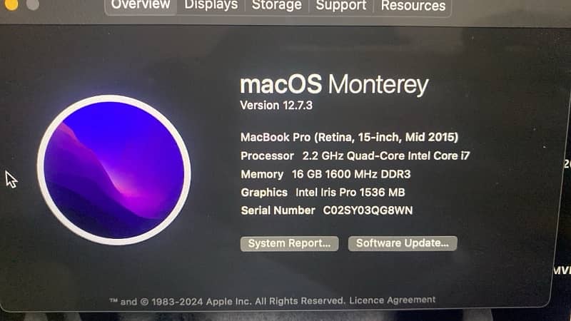 Macbook Pro 2015, 15-inch, Core i7 0