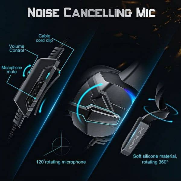 Beexcellent GM-7 Pro Gaming Headphones Noise Cancellation Microphone 6