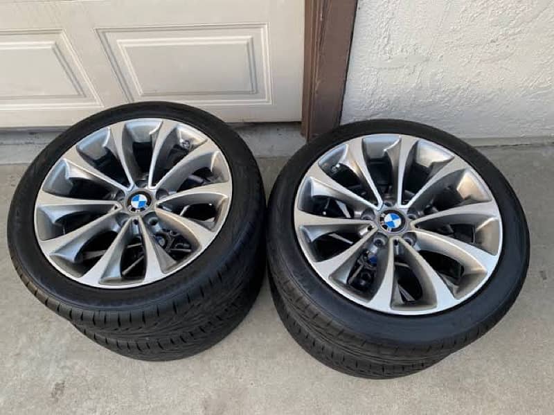 ORIGINAL BMW 18” ALLOY WHEELS WITH TYRES 1