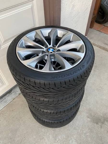ORIGINAL BMW 18” ALLOY WHEELS WITH TYRES 2