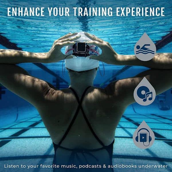 H2O Audio Interval Swimming Headphones for Apple Watch with Bass