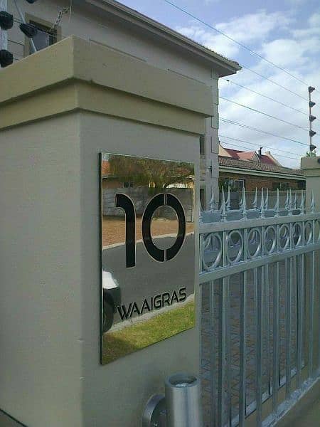 Acrylic House Name/Steel/ glass house plate manufacture Services 2