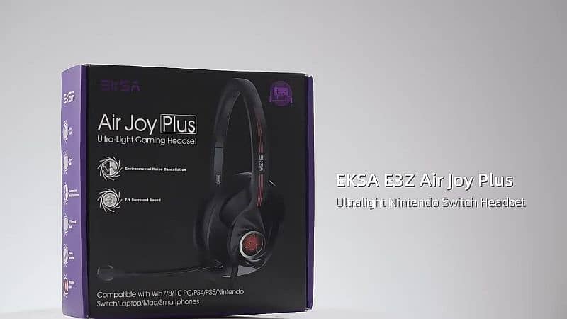 Gaming Headphones EKSA Air Joy Plus Ultra Light Gaming Headset Wired 2