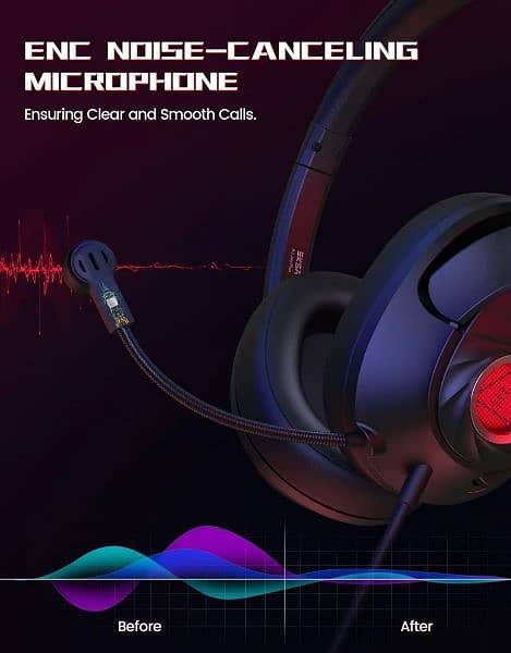 Gaming Headphones EKSA Air Joy Plus Ultra Light Gaming Headset Wired 8