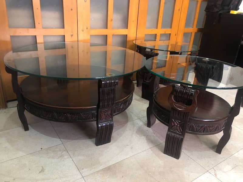 Three beautiful and little used center tables for sale 2