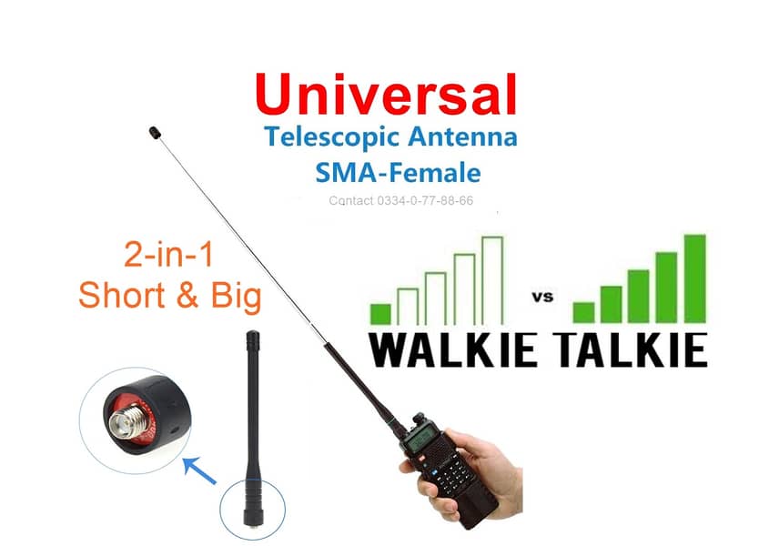 Walkie Talkie Telescopic Antenna Universal all wireless suport Vehicle 0