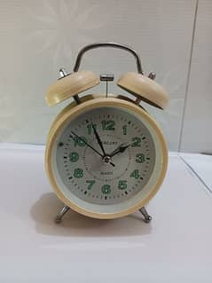 Table alarm clock. Vintage Twin Bell Analog Alarm Clock. Room decorate