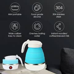 Portable Silicone Foldable Electric Kettle 600ml