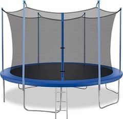 14FT Trampoline with Enclosure Net Outdoor Jump Rectangle Trampoline