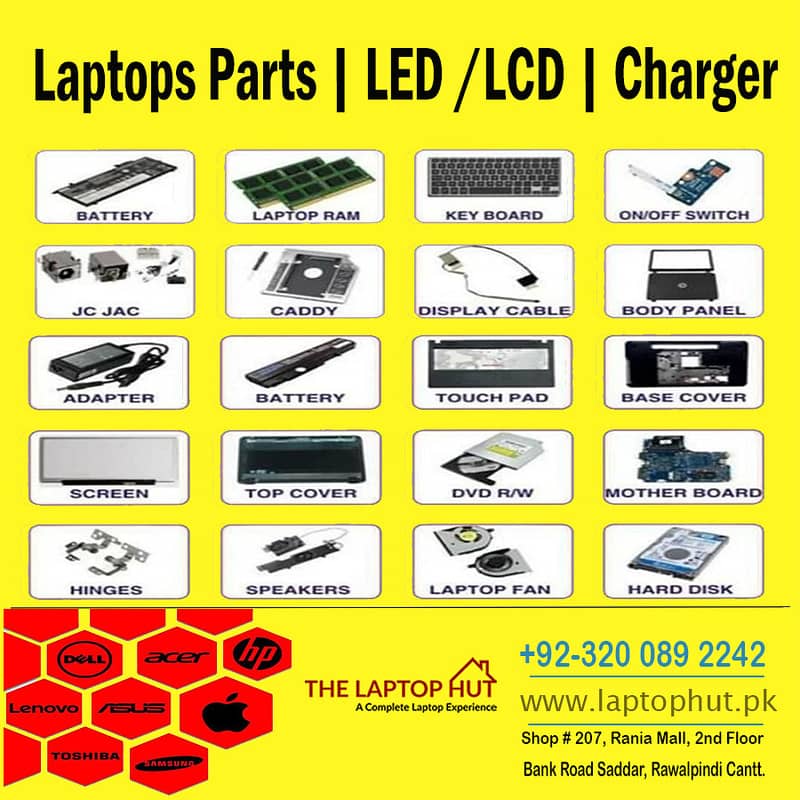 Laptops | Laptops Charger || Laptops Battery || Ram || SSD | LED/LCD 18