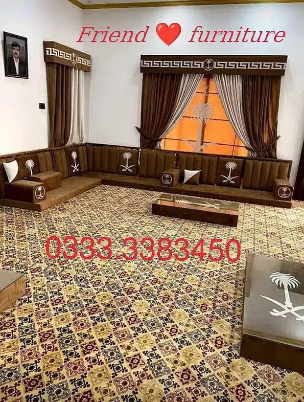 majlis sofa/Arabic Majlis/Arbi Sofa/running foot 0333338345 in karachi 1