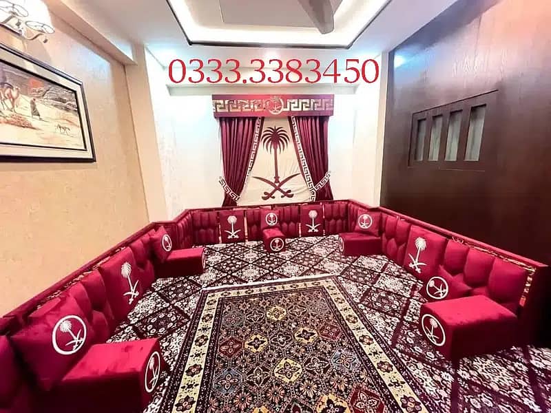 majlis sofa/Arabic Majlis/Arbi Sofa/running foot 0333338345 in karachi 2