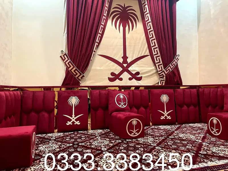 majlis sofa/Arabic Majlis/Arbi Sofa/running foot 0333338345 in karachi 7