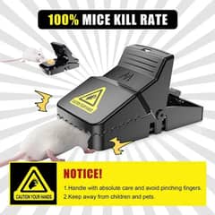 Catcher Plastic Black Rat Mice Mouse Traps Pack of 2
