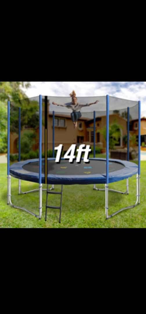 14 FT Trampoline AVAILABLE with Enclosure Net Outdoor JUMPOLINE 4