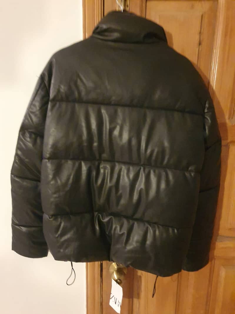 Zara FAUX LEATHER PUFFER JACKET - Large 5