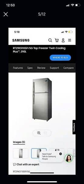 Samsung No Frost Refrigerator 9