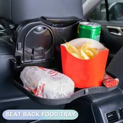 Folding Car Travel Back Seat Storage Table Drink Food Cup Tray Holder