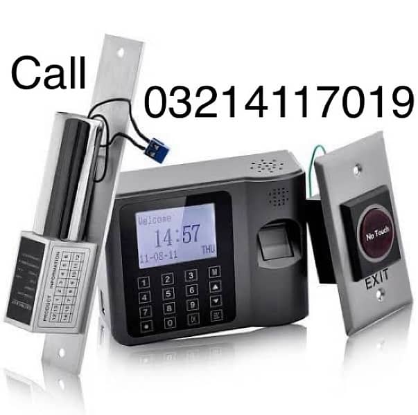 Zkteco Fingerprint Attendence machine with electric magnetic door lock 0