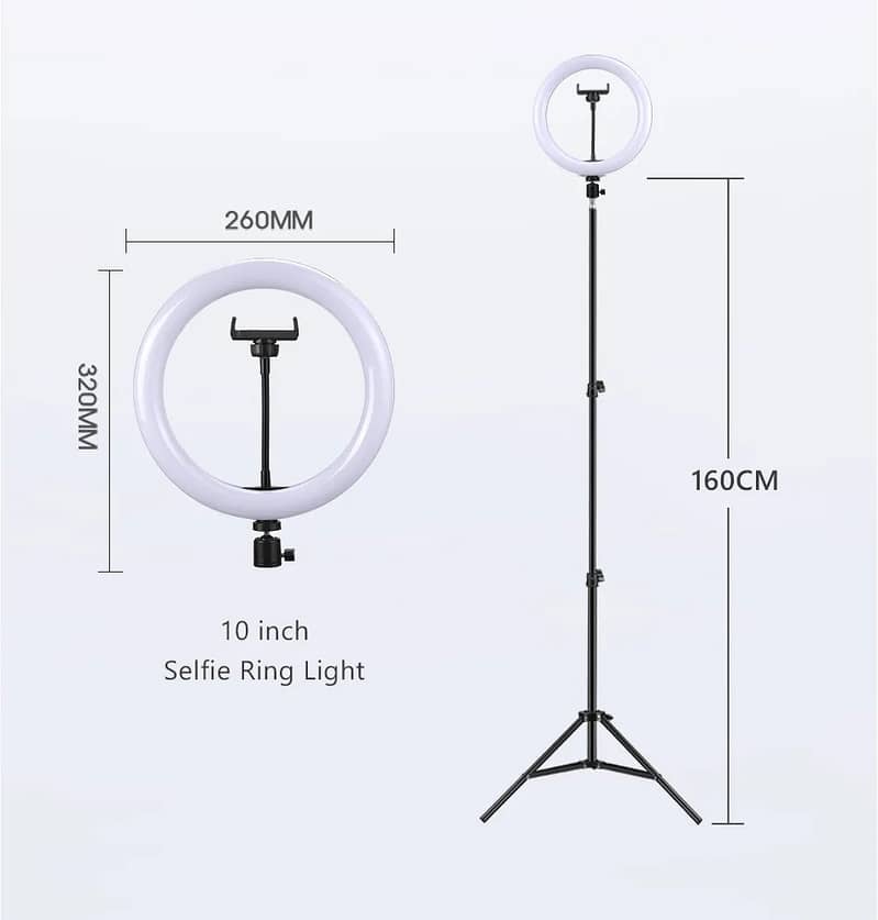 26CM ringlight with 7 feet stand and phone holder- 3 Colour Light Shad 2