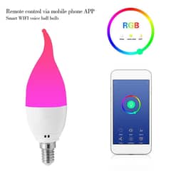 Wifi Smart Bulb Light Candle Lamp RGB Mobile Phone APP a684