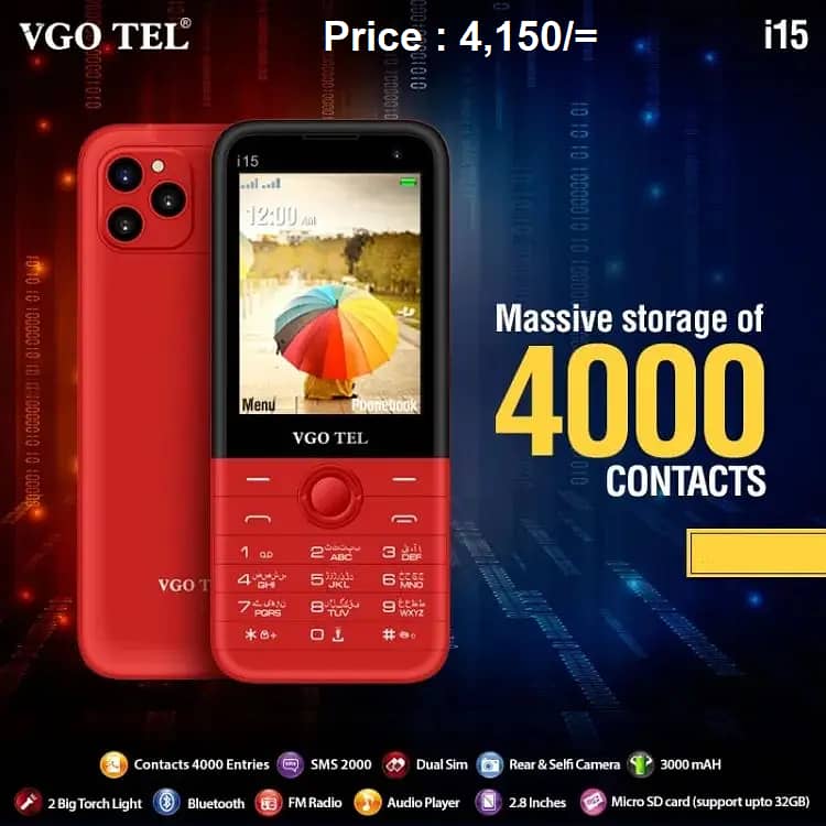 Vgo Tel Keypad Mobile Phone Available different models 9