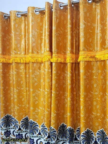 2 Pcs crystal printed curtain 1