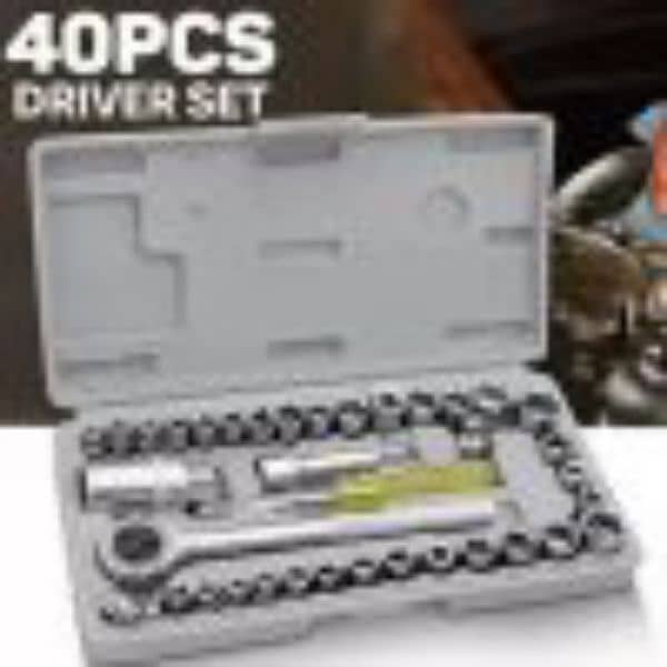 40pcs Aiwa Socket Wrench Tool Kit & Screwdriver And Socket Set 3
