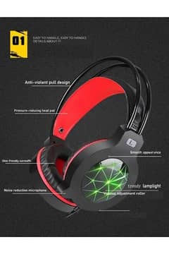 PolyGold PG-6920 Gaming Headset USB Wired LED Headset with Microphone