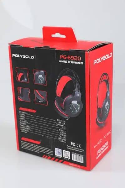 PolyGold PG-6920 Gaming Headset USB Wired LED Headset with Microphone 3