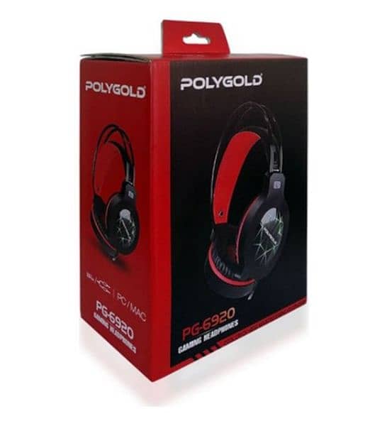 PolyGold PG-6920 Gaming Headset USB Wired LED Headset with Microphone 4