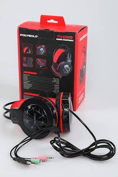 PolyGold PG-6920 Gaming Headset USB Wired LED Headset with Microphone 6