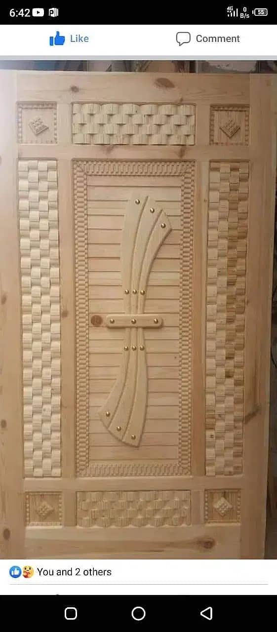 Solid wood Doors/لکڑی کے دروازے All type Of Doors, LifeTime Warranty 14