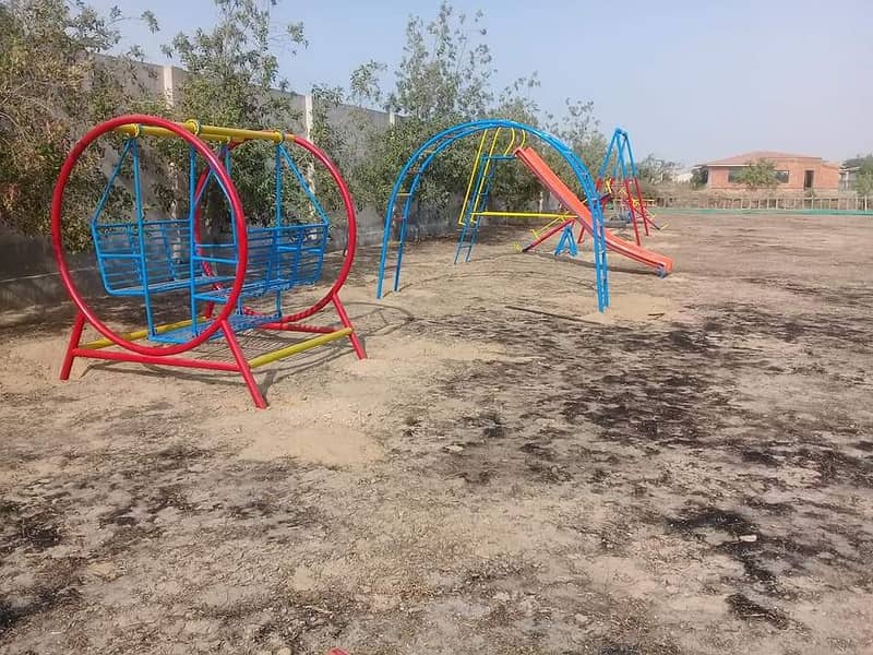 Fiber slide swing/park swing/seesaw jhola garden outdoor/swing jhula 15