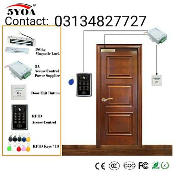Catd and Code Electric  magnetic door lock Access Control security 0
