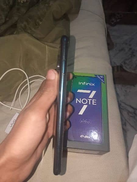 Infinix Note 7(6,128) with box and china charger mobile no open repair 2
