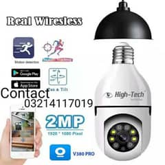 PTZ Bulb Wifi Camera baby monitors cctv Wireless v380 pro application 0