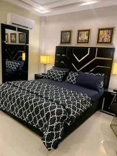 bed / double bed / poshish bed / king size bed / bed set / furniture