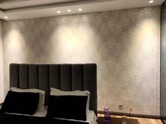 wallpaper and pvc panelling