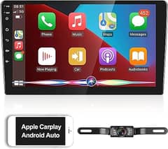 1+32G Android 10.1 inch Double Din Car Stereo GPS Radio HD 1080P a1304